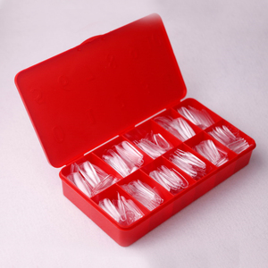 Hanyinails – kit d'extension d'ongles en acrylique professionnel xl, forme carrée, en forme de cercueil, amande <span class=keywords><strong>c</strong></span>, courbe conique, <span class=keywords><strong>clair</strong></span>, naturel, gel, pointes d'ongles - Product Image 4