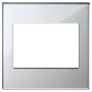BS Ice Silver Plate Wall <b>Switch</b> 12.8x11.4x3.3 Cm Modern Design - Product Image 1