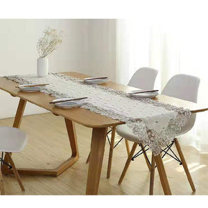 <span class=keywords><strong>Tovaglia</strong></span> in pizzo non tessuto bianco <span class=keywords><strong>con</strong></span> ricamo per uso domestico copertura del tavolo da tè e <span class=keywords><strong>Runner</strong></span> - Product Image 1