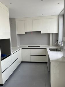 Mobili da <span class=keywords><strong>Cucina</strong></span> Modulari <span class=keywords><strong>Salvaspazio</strong></span> in Acciaio Inossidabile, Design Moderno con Dispensa Integrata per Progetti di Case Piccole e Appartamenti - Product Image 3