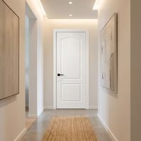 Portes Modernes Blanches en MDF pour Chambre et Villa – Porte Intérieure Étanche en Polymère à Surface Non Finie
