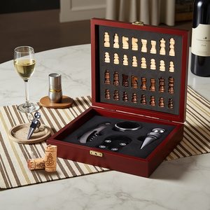 Bán Buôn Tùy Chỉnh In Logo Rượu Vang Đỏ Bằng Gỗ Hộp Quà Tặng Đặt Rượu Vang Mở Bộ Hộp Quà Tặng - Product Image 2