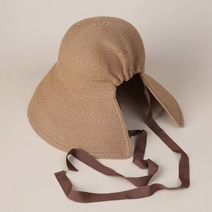 หมวกปีกกว้างกันแดดสำหรับผู้หญิง รุ่นใหม่ล่าสุดประจำปี 2025 สำหรับฤดูใบไม้ผลิและฤดูร้อน  แบบสบายๆ ระบายอากาศได้ดี พับเก็บได้ ทำจากฟางกระดาษ พร้อมสายรัด - Product Image 2