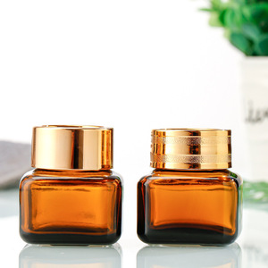 20g 럭셔리 두께 다채로운 눈/얼굴 크림 유리 항아리 패션 호박색 화장품 용기 - Product Image 6