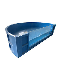 Tanque de Peixes em Fibra de Vidro Personalizável para Criação de Mudas, Modelo Quadrado de Formato Especial para Uso Externo, Processado à Mão, Modelo SR-05 para Camarões e Tartarugas - Product Image 5