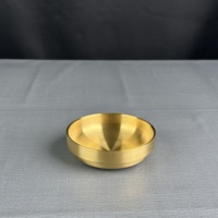 Plaque à vaisselle en acier inoxydable à double couche de qualité supérieure de 13.5cm Plaque de cuisine à domicile antirouille durable de style coréen écologique