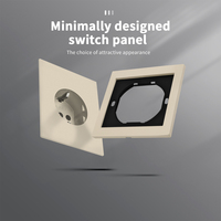 Enchufe de Pared WESA 16A, 1 Tomacorriente, Estándar Europeo Schuko, Diseño Moderno y Lujoso