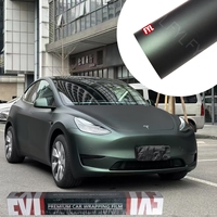 Film de protection de voiture en vinyle PET vert, super mat, satiné, métallisé, à haute élasticité et à libération d'air