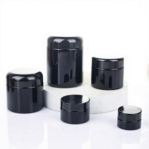 Rond 100ml 200ml 250ml 500ml UV Noir Foncé <span class=keywords><strong>Ultra</strong></span> <span class=keywords><strong>Violet</strong></span> Pot en Verre de Stockage Ultraviolet Pot en Verre Pot à Crème avec Couvercle à Vis - Product Image 2