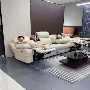 Bộ ghế <span class=keywords><strong>sofa</strong></span> da cao cấp, phòng khách, rạp hát gia đình, đa năng, 4 chỗ ngồi, có chức năng ngả điện, đồ nội thất phòng khách, đang bán - Product Image 3