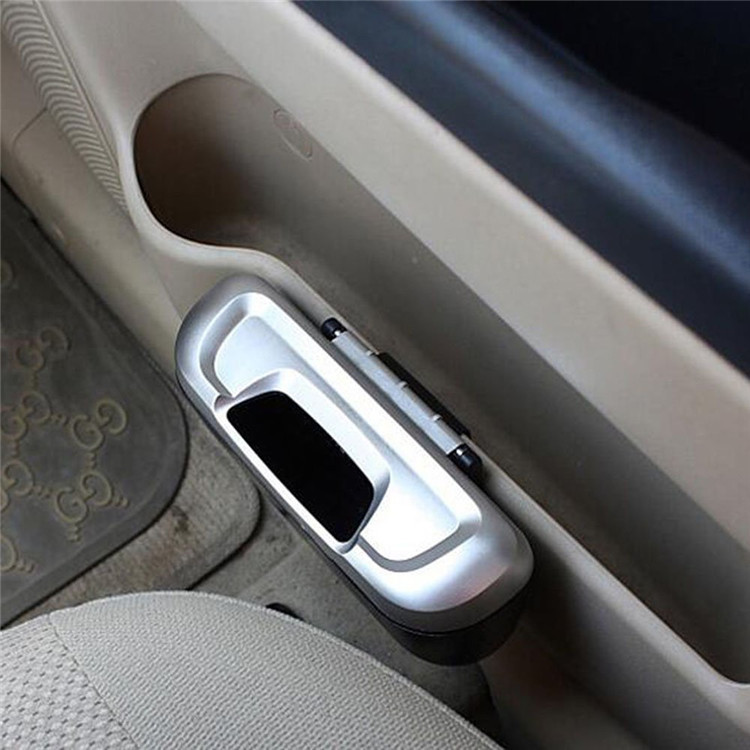 Puerta de plástico lado asiento Mini coche cubo de basura con gancho para coche automotriz