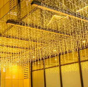 Christmas lights outdoor decor 4meter wide drop 0.4-0.6m height led curtain icicle string lights new year wedding party garland