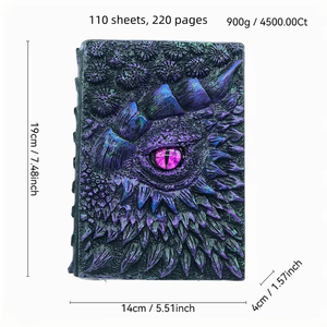 Quaderno Occhio di Drago GTB02 Resina 3D Rilievo Fatto a Mano A5 Diario <span class=keywords><strong>Fantasy</strong></span> 110 Fogli Regalo - Product Image 2