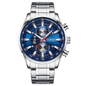 Reloj de Pulsera Cronógrafo para Hombre, Estilo Salvaje, con Esfera de Aleación de 47 mm, Cristal, Resistente al Agua, Correa de Acero Inoxidable - Product Image 1