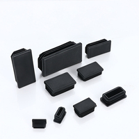 Embout de tube rectangulaire en plastique, insert pour tube de meuble, bouchons antidérapants et amortisseurs de chocs pour pieds de tube métallique carré