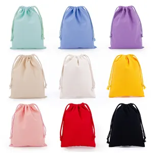 रंगीन सूती ड्रॉस्ट्रिंग पॉकेट, पार्टी उपहार, खाली पैकेजिंग बैग, क्रिसमस ड्रॉस्ट्रिंग, सूती सेल बैग