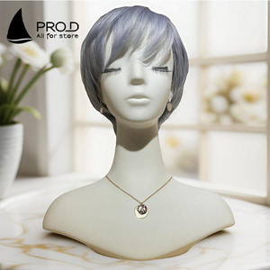 El maniquí simple y sin maquillaje con cuello de cisne se puede usar para exhibir pelucas de joyería y accesorios para el cabello - Product Image 4