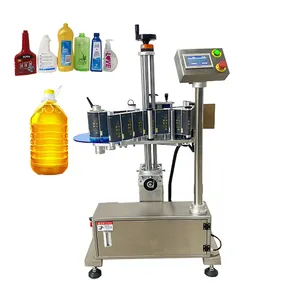 Automatic assembly line 20 litre water bottle label application side label applicator stand alone