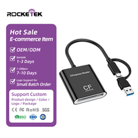 Adaptador de Tarjeta CFexpress 2 en 1 con Interfaz USB C y USB-A 3.2 Gen 2 de 10 Gbps, Lector de Tarjetas CFexpress Tipo B