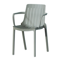 Fauteuil d'extérieur empilable moderne en plastique polypropylène rouge