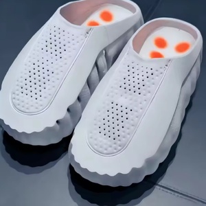 Claquettes de sport unisexes premium 2026 perforées respirantes à semelle ondulée épaisse - Product Image 2