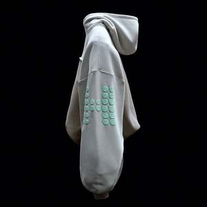 Yingling Mens Custom Cotton Hoody Streetwear Grueso Drop Shoulder Cropped Hoodie Unisex Pullover Cropped Hoodie Hombres - Product Image 3