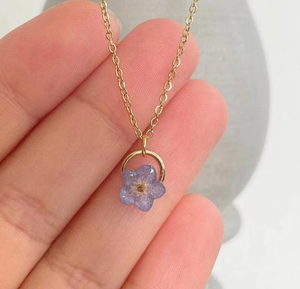 Collana con ciondolo a forma di fiore a secco collana con ciondolo a forma di fiore regalo di anniversario per <span class=keywords><strong>lei</strong></span> - Product Image 3