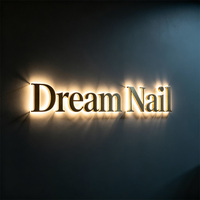 Papan Iklan LED 3D Carrey Sign Tahan Air Multi-Warna untuk Toko Ritel Luar Ruangan, Logo Dinding, Signage Bisnis