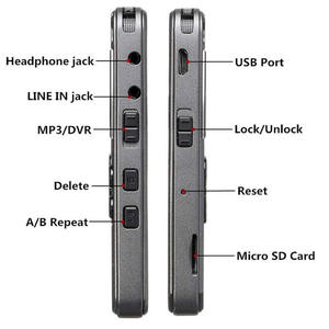 Enregistreur vocal numérique à écran couleur personnalisé, directement de l'usine, lecteur MP3, enregistreur audio portable pour réunions, étudiants, entretiens - Product Image 5