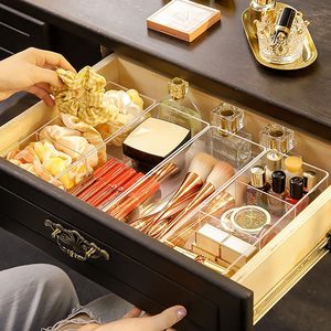 Organizador de Maquillaje Acrílico Multifuncional Portátil con 3 Compartimentos y Divisores Transparentes, Caja de Almacenamiento para Cosméticos y Joyería - Product Image 4