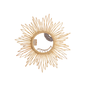 Miroir mural en rotin en forme de soleil MR 057, qui rayonne d'élégance et de texture naturelle, transformant votre salon en un lieu chaleureux et charmant. - Product Image 2