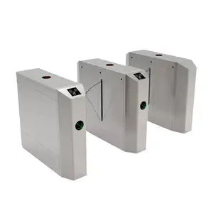 Thoát quang Flap turnstile cổng rào cản SUS304 có thể thu vào Acrylic Wing mã vạch vé RFID Hệ thống kiểm soát truy cập