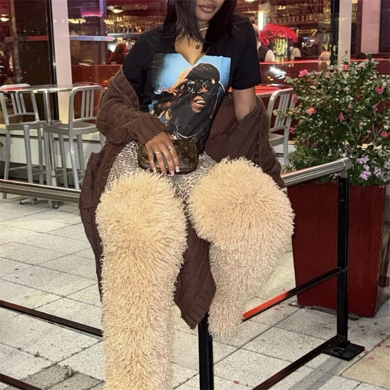 Fourrure mongole beige