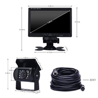 Monitor de Visión Trasera de 7 Pulgadas y 1024*600 de Fábrica, Conector de Aviación, 2 Entradas de Video de 4 Pines, Grabador, Monitor para Automóvil, Camión, Autobús, Camioneta, 12-24V