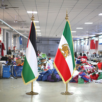 Mât de drapeau d'intérieur réglable et amovible, support de sol autoportant pour drapeau d'intérieur