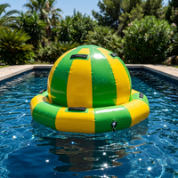 Bouée gonflable Saturne, jouet aquatique gonflable UFO Gyro en PVC pour parc aquatique, lac, plage, équipement de jeux aquatiques