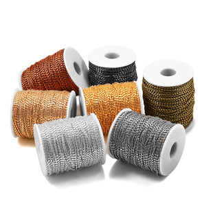 Chaîne en cuivre pour colliers, 1,5 mm, rouleau de 90 m, pour la fabrication de bijoux, finitions noir canon, or, blanc, or KKC, bronze antique, cuivre - Product Image 2