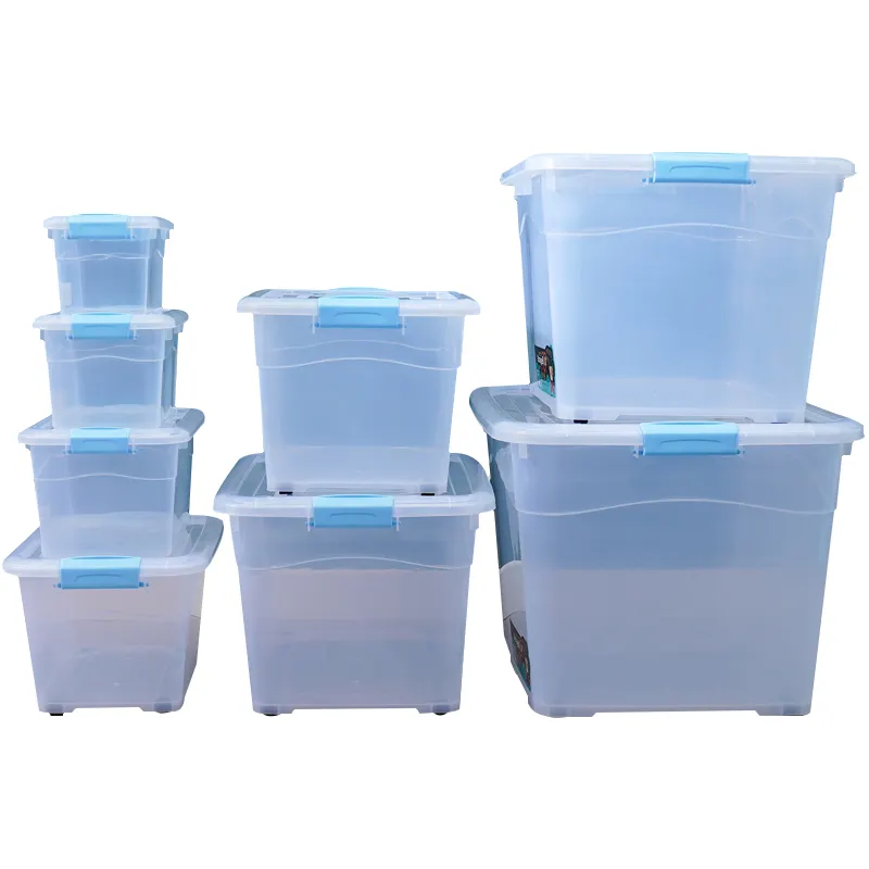 5L 8L 15L 30L 40L 70L 120L 180L Tough Rectangle Plastic Organizers And Clear White Outdoor Toy Storage Box Container With Lid