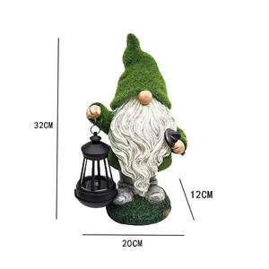 Artesanía <span class=keywords><strong>de</strong></span> resina <span class=keywords><strong>de</strong></span> Gnomo con energía Solar, adorno navideño para patio exterior, paisaje, <span class=keywords><strong>estatua</strong></span> flocada enana, diseño transfronterizo - Product Image 5