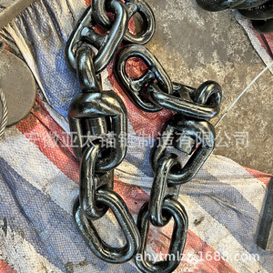 Chaîne d'ancre avec maillon d'extrémité et pivot pour usage maritime, acier robuste - Product Image 2