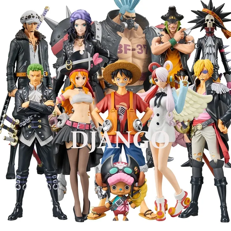 4 stilleri DXF Film kırmızı Anime figürleri Shanks Uta Luffy Zoro Sanji eylem şekilli kalıp Manga heykelcik oyuncaklar hediye