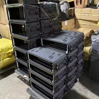 Flight case en plastique personnalisable 2U 4U 6U 8U 10U 12U 16U, antichoc, noir, avec une profondeur de 8\" à 17\" pour une utilisation sur route et en vol