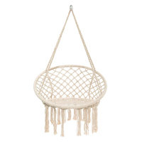 Hamac suspendu Portable en macramé, chaise pivotante de Camping, hamac en corde de coton