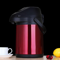 Thermos à pression d'air, double paroi en acier inoxydable, gourde à vide, pompe à eau, carafe à vide, flacons, bouteille à eau pour café, thé