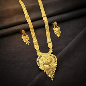 ชุดเครื่องประดับทองคำแท้ 14K 18K 24K แบบยาวสำหรับงานแต่งงาน ขายส่ง, ชุดเครื่องประดับทองคำแบบยาวขึ้นรูปด้วยเทคนิคไมโครฟอร์มิ่ง, ชุดเครื่องประดับทองคำแบบยาวลายดั้งเดิม - Product Image 3