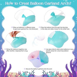Kit d'arche de guirlande de ballons sirène avec ballons en forme de queue de <span class=keywords><strong>petite</strong></span> sirène pour fête sur le thème de <span class=keywords><strong>la</strong></span> mer, de <span class=keywords><strong>l</strong></span>'océan, ou de <span class=keywords><strong>la</strong></span> fête prénatale - Product Image 4