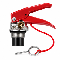 Vanne d'extincteur CO2 en laiton certifiée CE avec levier rouge pour bouteilles industrielles 2-10 kg, service OEM
