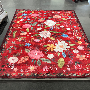 Tappeti e Moquette Silverstone per Soggiorno, Tappeti Antiscivolo per Camera da Letto, Motivi Floreali Americani, Tappetini Stampati in 3D Personalizzati - Product Image 2