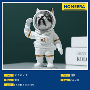Figurina di cane in resina all'ingrosso in tuta spaziale colori misti 6 w8.5h14cm articolo decorazione per la casa - Product Image 1