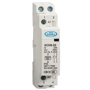 Factory Price 16A Single Phase 2 Poles Magnetic Modular AC Contactor